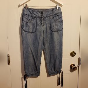 San Fransisco Capris Drawstring 100%Tencel Super Soft Lightweight Woman Size 5